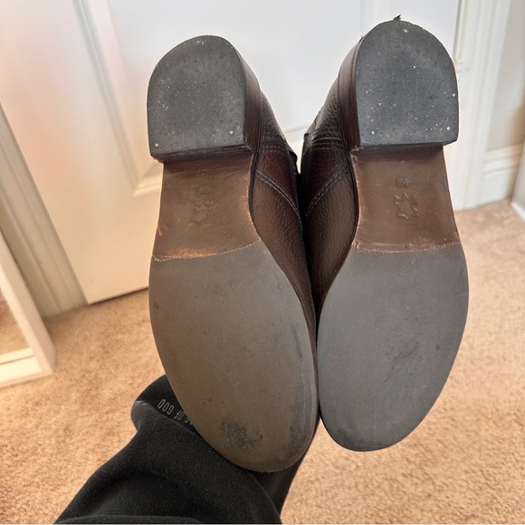 Tory Burch Dark Brown Leather Riding Boots Women’s 5 Kids 3 - Picture 5 of 10